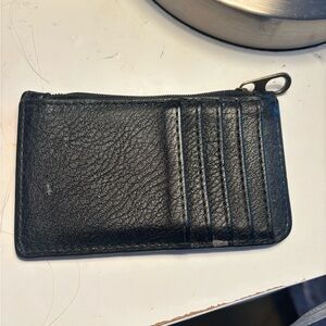 Universal threads black leather card/ coin purse